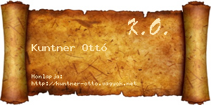 Kuntner Ottó névjegykártya